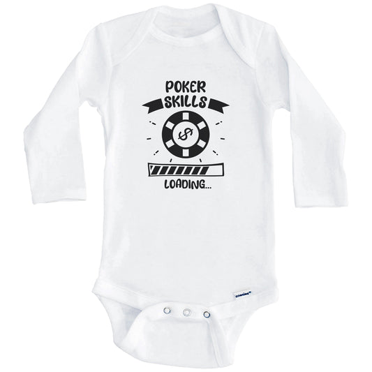 Poker Skills Loading Funny Poker Baby Bodysuit (Long Sleeves)