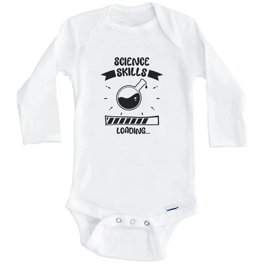 Science Skills Loading Funny Science Baby Bodysuit (Long Sleeves)
