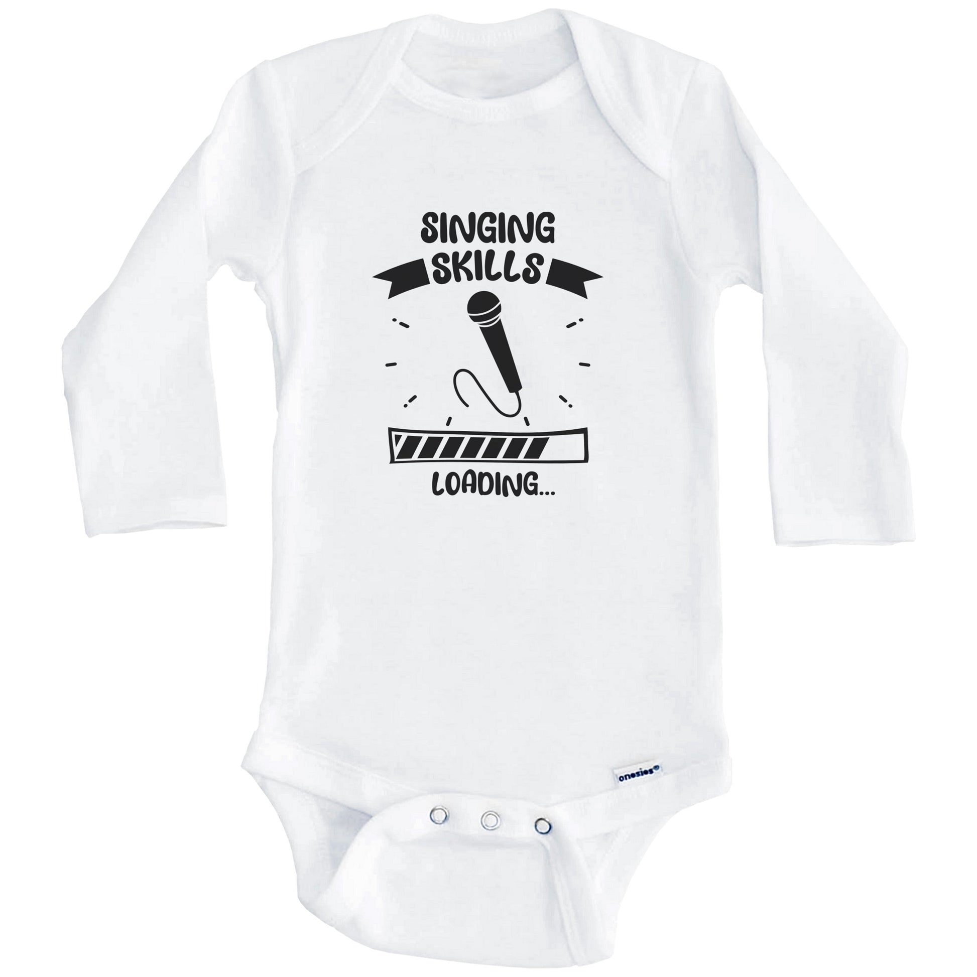 Singing Skills Loading Funny Singing Baby Bodysuit (Long Sleeves)