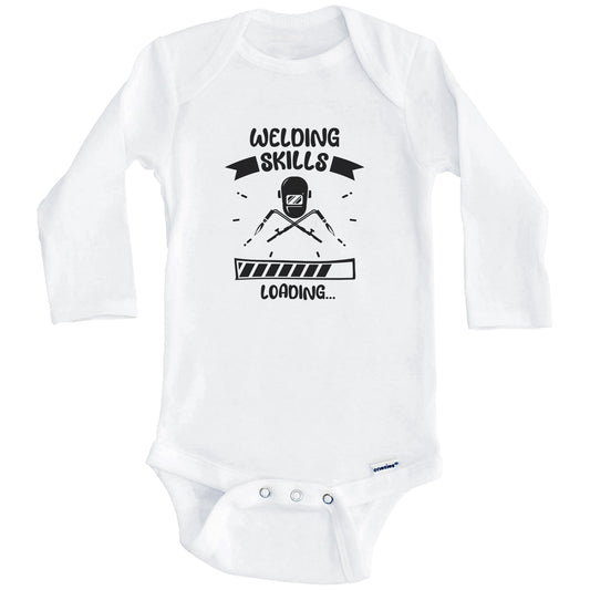 Welding Skills Loading Funny Welding Baby Bodysuit (Long Sleeves)