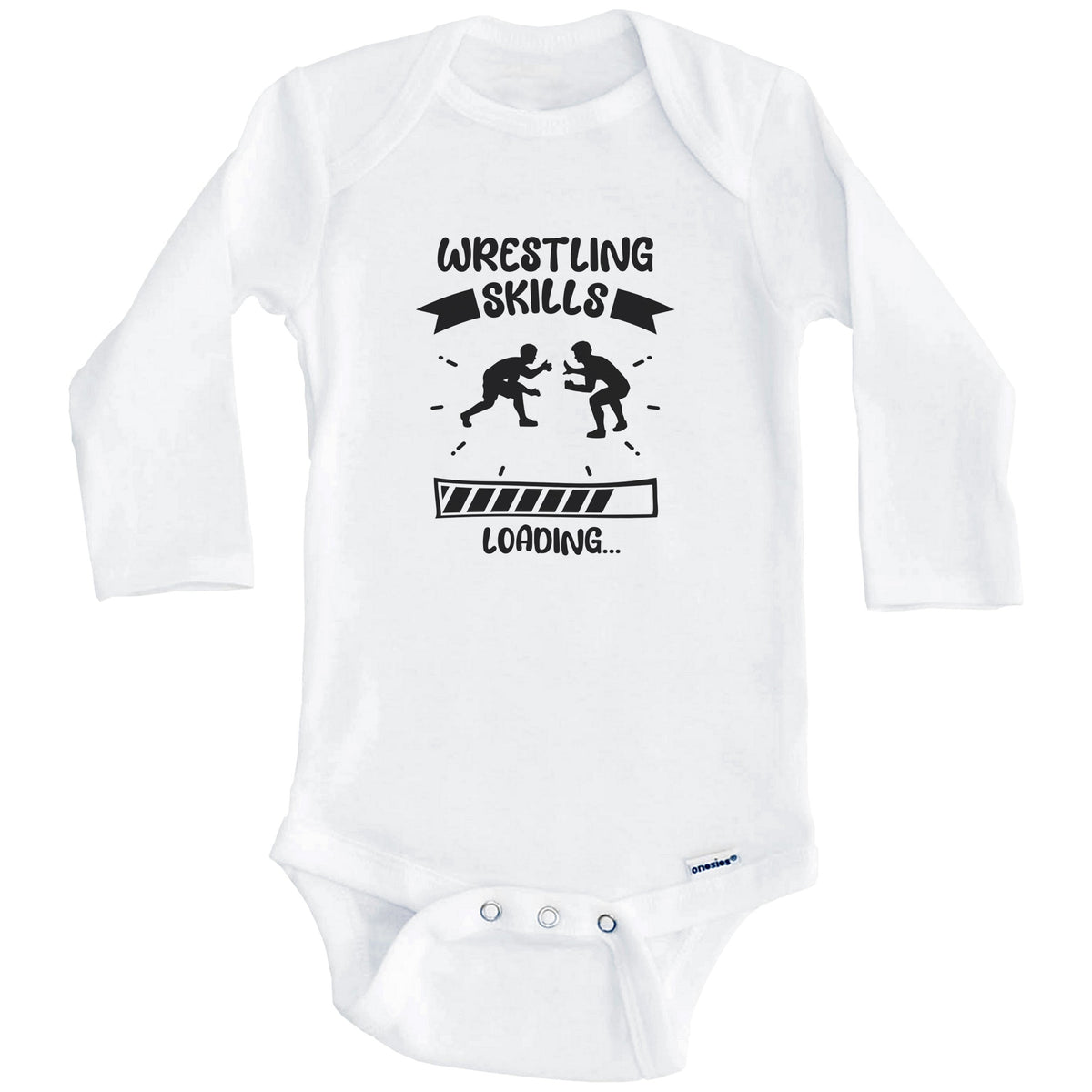 Wrestling Skills Loading Funny Wrestling Baby Bodysuit (Long Sleeves)