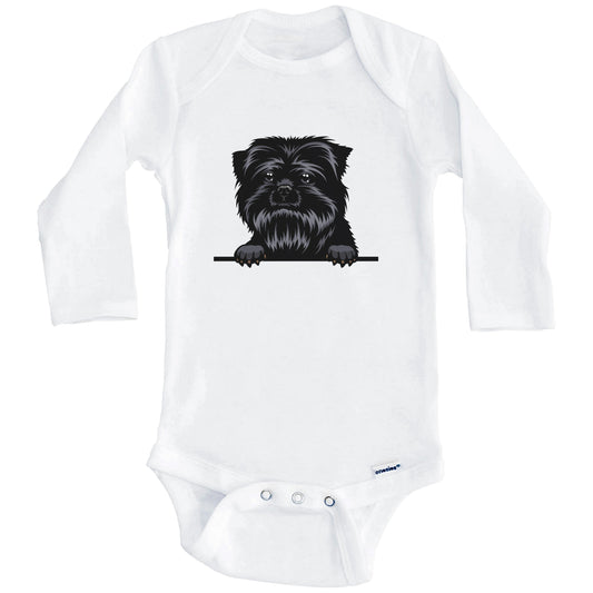 Affenpinscher Dog Breed Cute One Piece Baby Bodysuit (Long Sleeves)