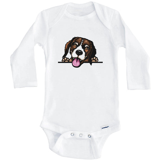 Beagle Dog Breed Cute One Piece Baby Bodysuit (Long Sleeves)