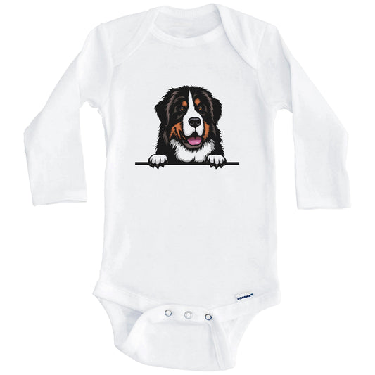 Bernese Cattle Dog Dog Breed Cute One Piece Baby Bodysuit (Long Sleeves)