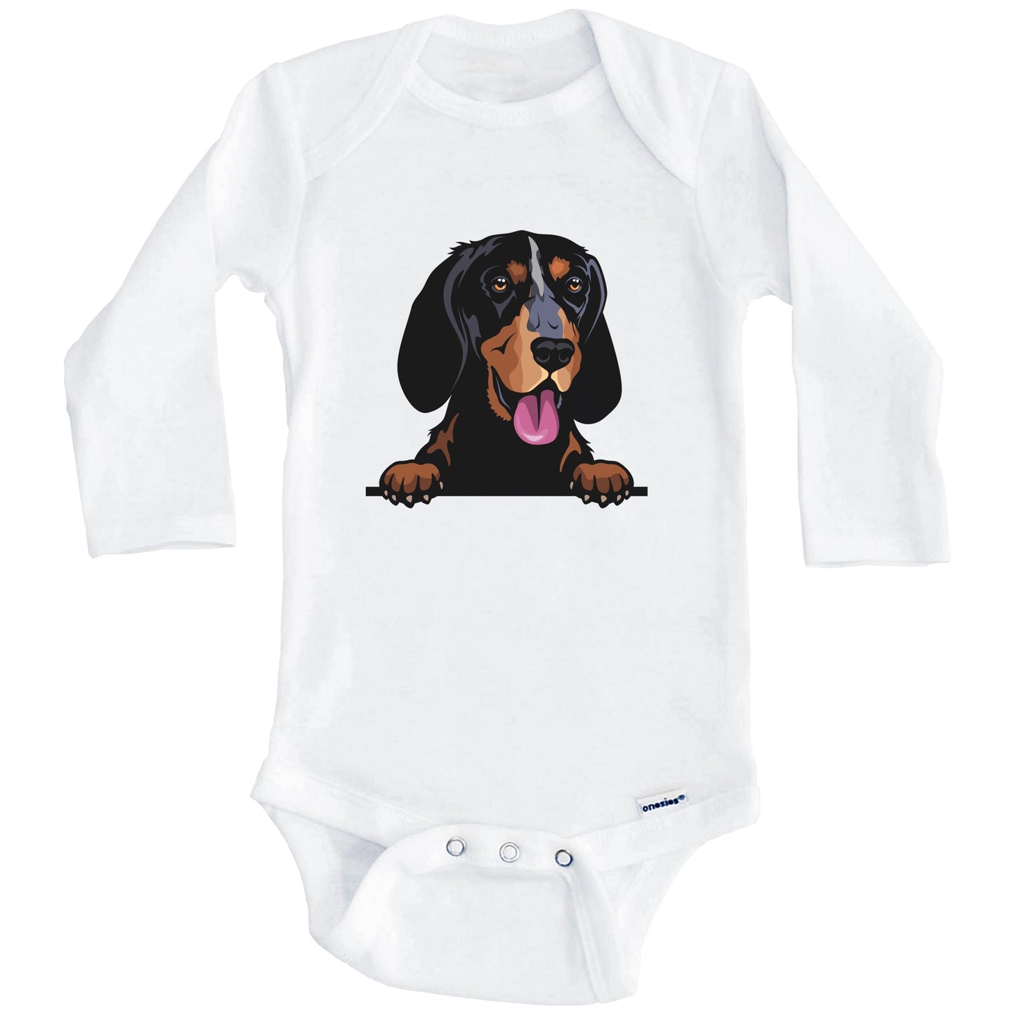 Bluetick Coonhound Dog Breed Cute One Piece Baby Bodysuit (Long Sleeves)