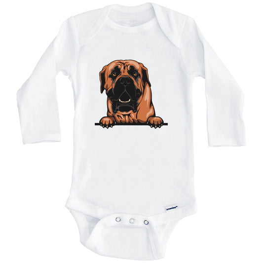 Boerboel Dog Breed Cute One Piece Baby Bodysuit (Long Sleeves)