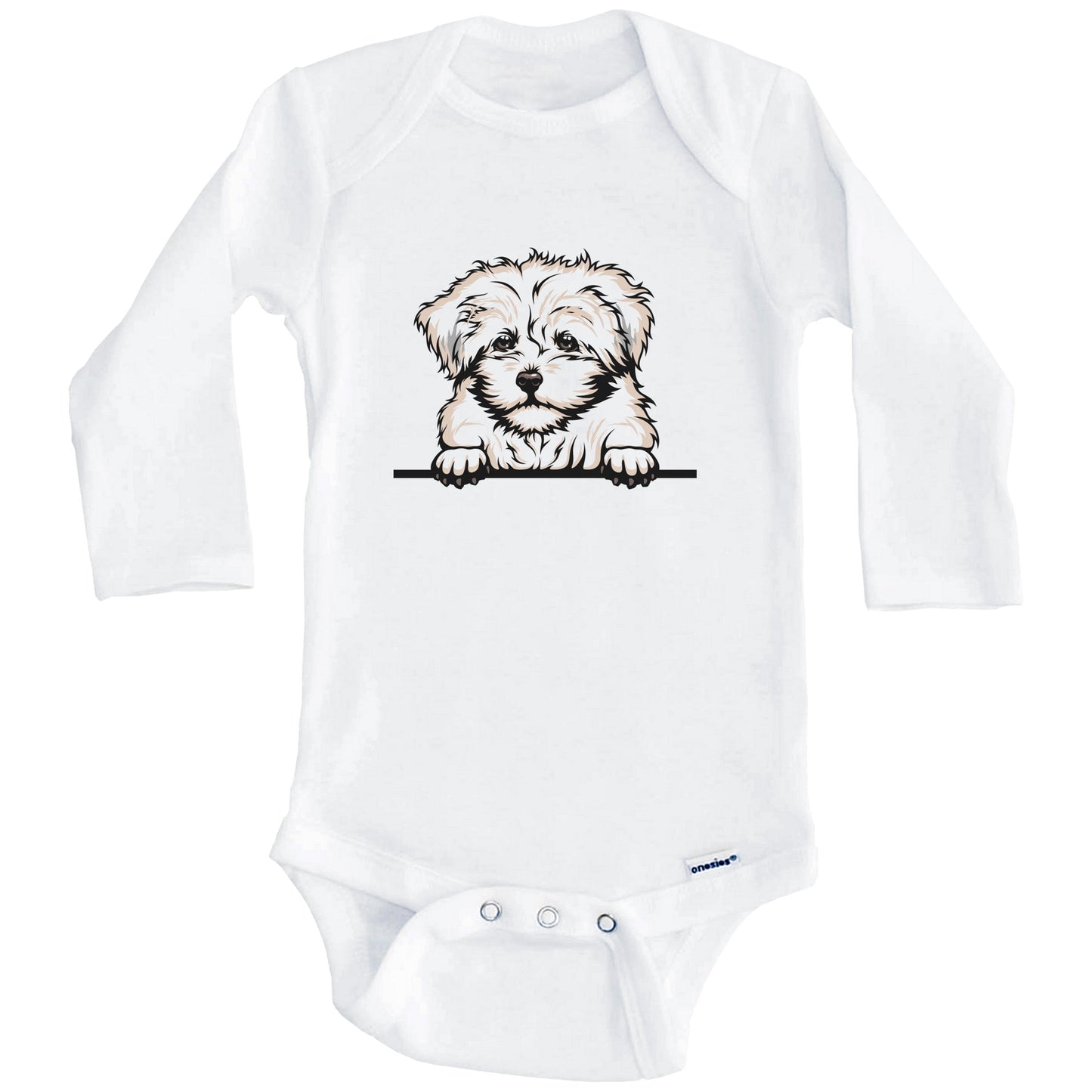 Bolonka Zwetna Dog Breed Cute One Piece Baby Bodysuit (Long Sleeves)