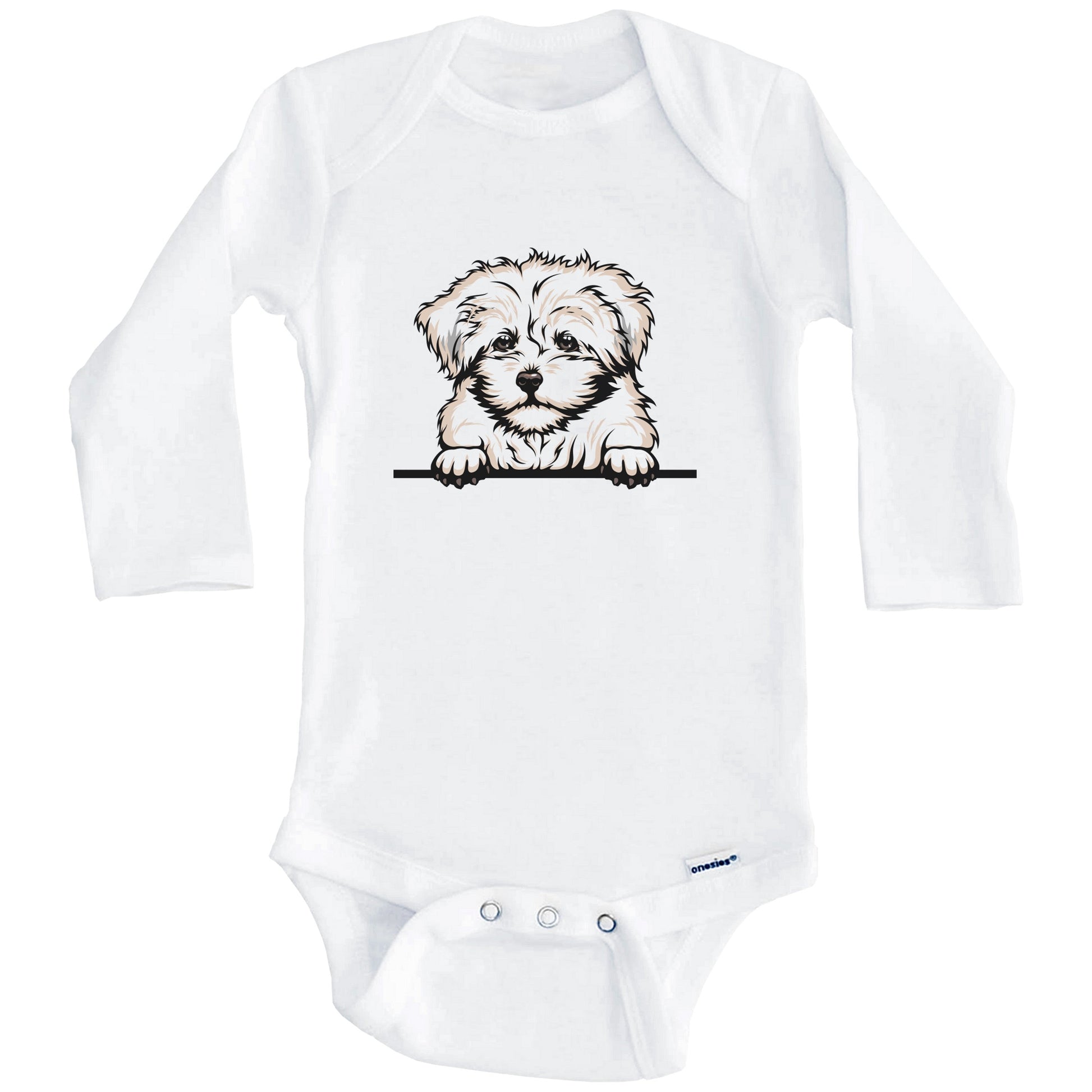 Bolonka Zwetna Dog Breed Cute One Piece Baby Bodysuit (Long Sleeves)
