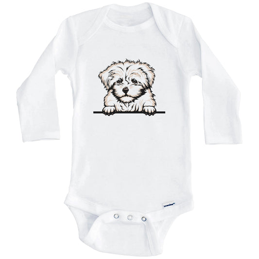 Bolonka Zwetna Dog Breed Cute One Piece Baby Bodysuit (Long Sleeves)
