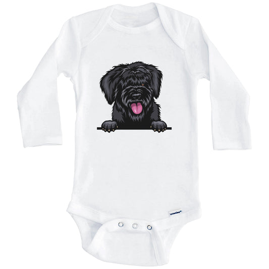 Bouvier des Flandres Dog Breed Cute One Piece Baby Bodysuit (Long Sleeves)