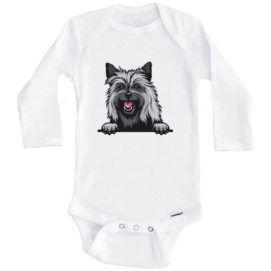 Cairn Terrier Dog Breed Cute One Piece Baby Bodysuit (Long Sleeves)