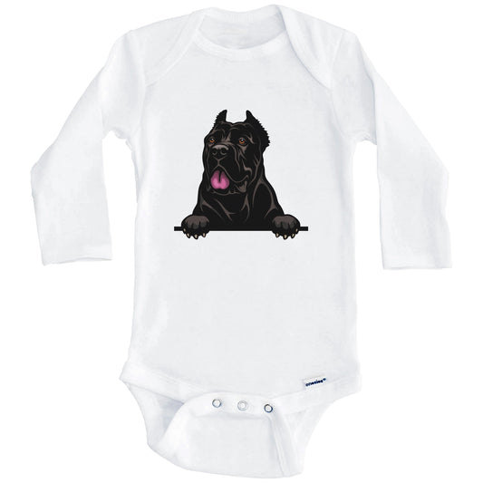 Cane Corso Dog Breed Cute One Piece Baby Bodysuit (Long Sleeves)