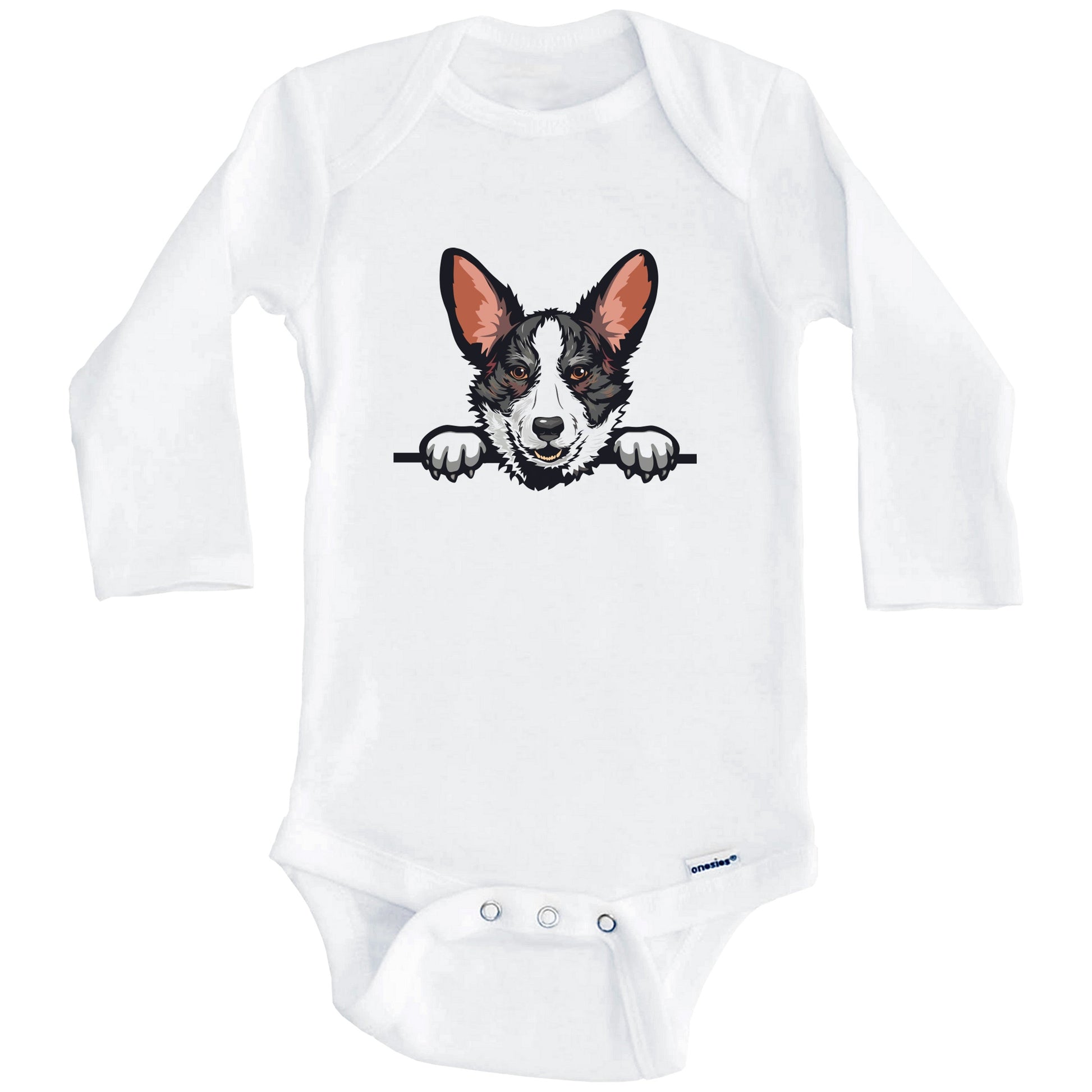 Cardigan Welsh Corgi Dog Breed Cute One Piece Baby Bodysuit (Long Sleeves)