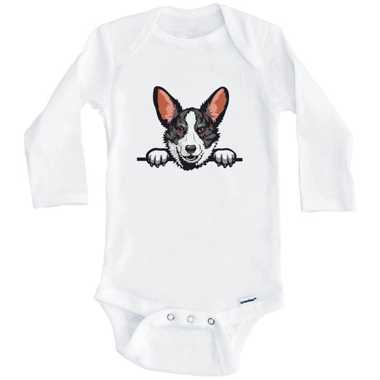 Cardigan Welsh Corgi Dog Breed Cute One Piece Baby Bodysuit (Long Sleeves)