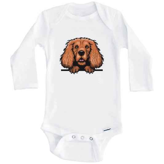 Cocker Spaniel Dog Breed Cute One Piece Baby Bodysuit (Long Sleeves)