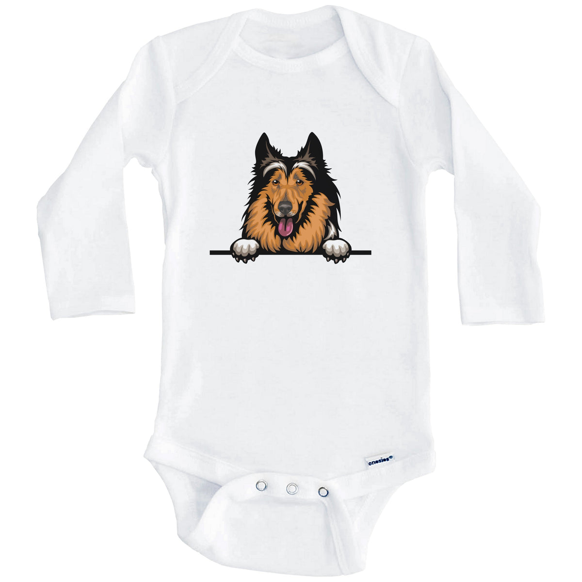Collie Dog Breed Cute One Piece Baby Bodysuit (Long Sleeves)