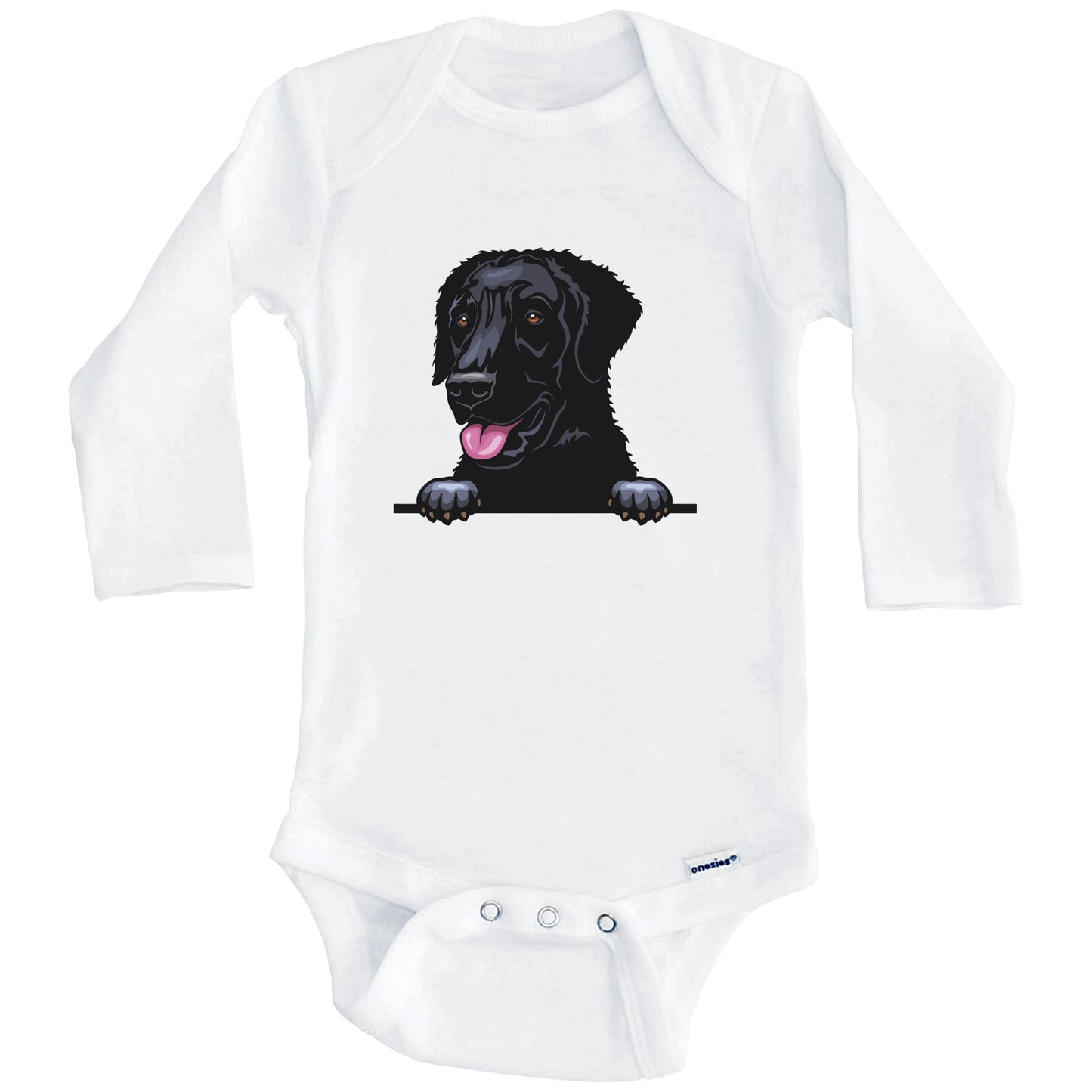 Curly-Coated Retriever Dog Breed Cute One Piece Baby Bodysuit (Long Sleeves)