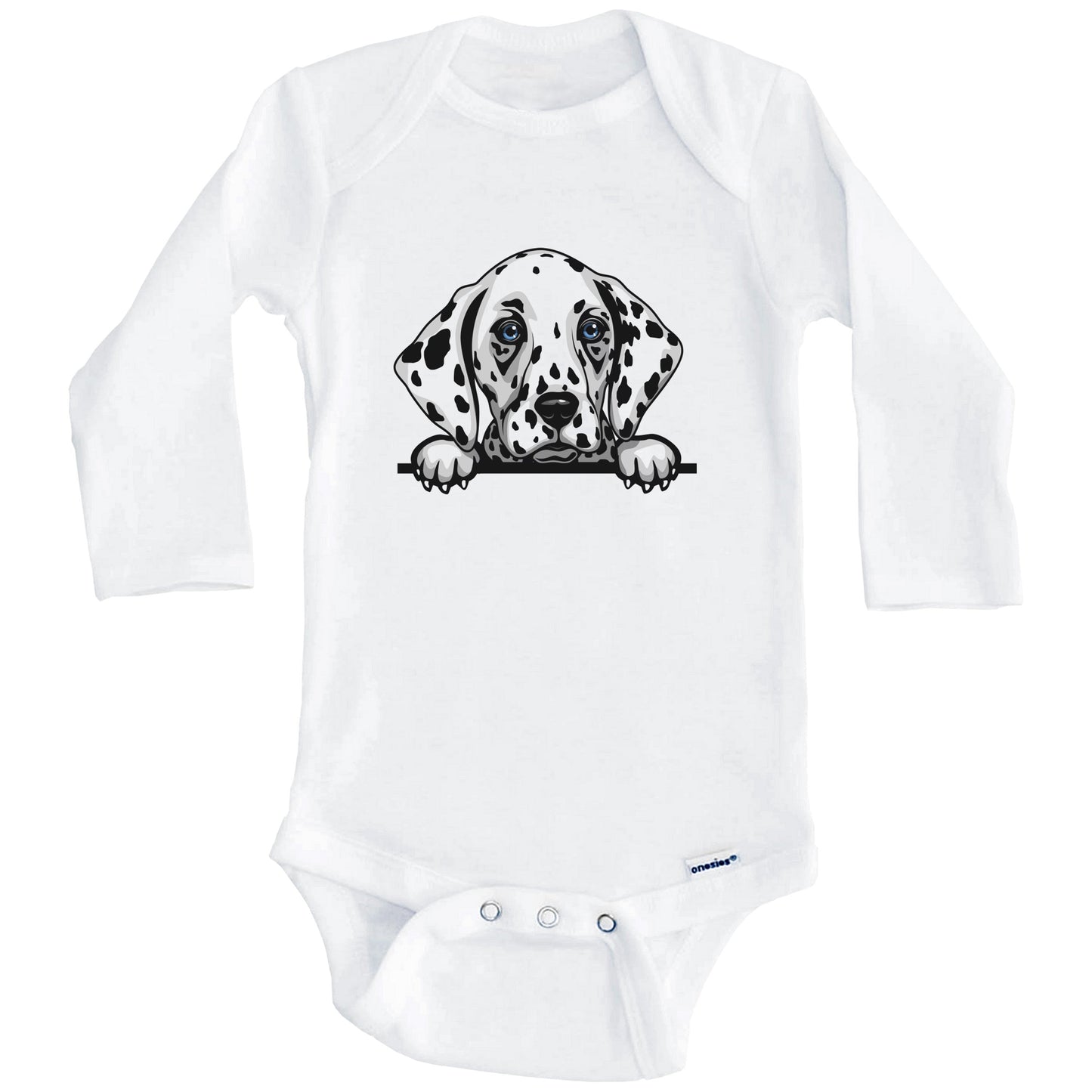 Dalmatian Dog Breed Cute One Piece Baby Bodysuit (Long Sleeves)