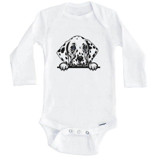 Dalmatian Dog Breed Cute One Piece Baby Bodysuit (Long Sleeves)