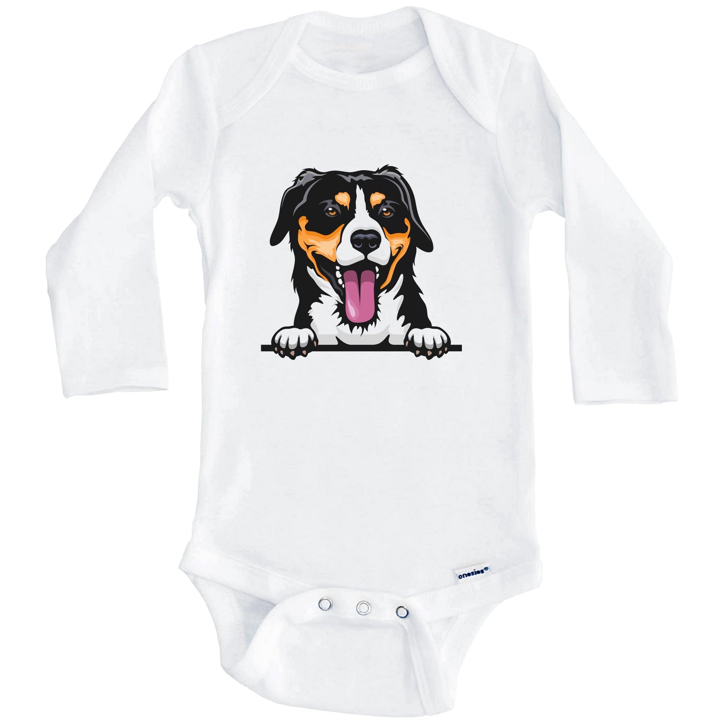 Entlebucher Mountain Dog Dog Breed Cute One Piece Baby Bodysuit (Long Sleeves)