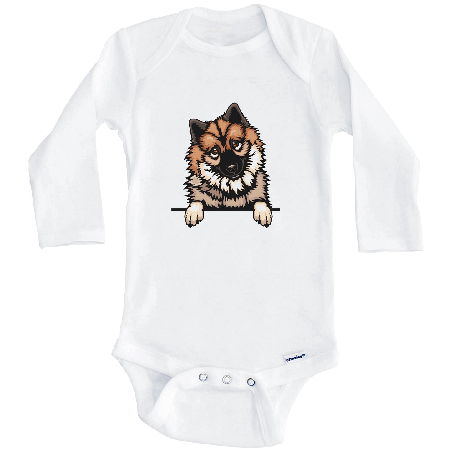 Eurasier Dog Breed Cute One Piece Baby Bodysuit (Long Sleeves)