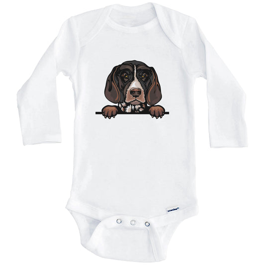German Shorthaired Pointer Dog Breed Cute One Piece Baby Bodysuit (Long Sleeves)