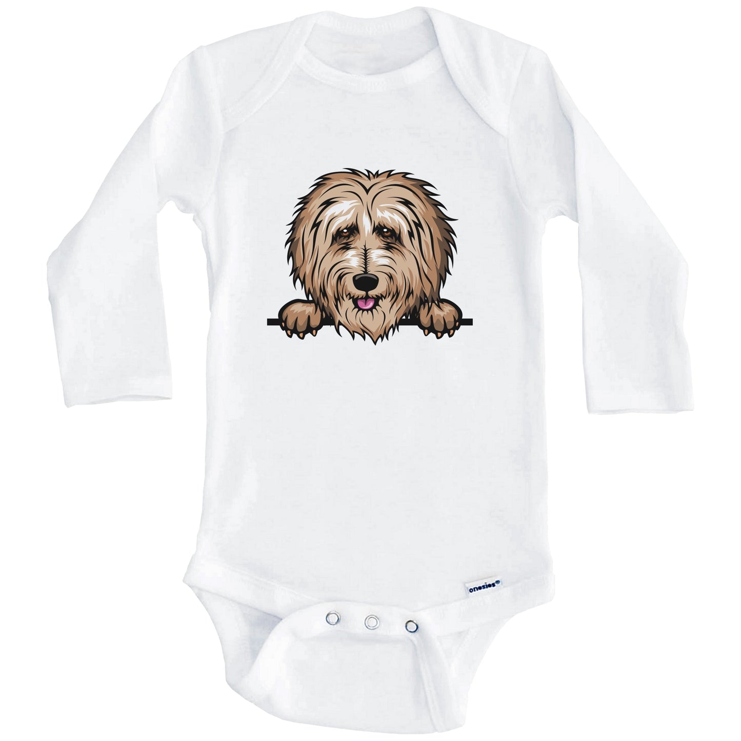 Goldendoodle Dog Breed Cute One Piece Baby Bodysuit (Long Sleeves)