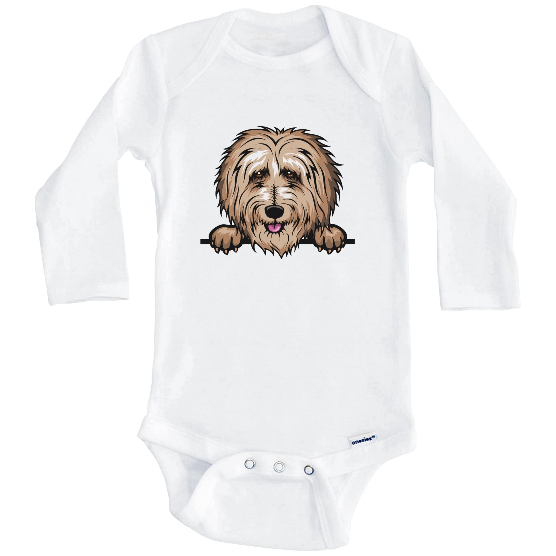 Goldendoodle Dog Breed Cute One Piece Baby Bodysuit (Long Sleeves)