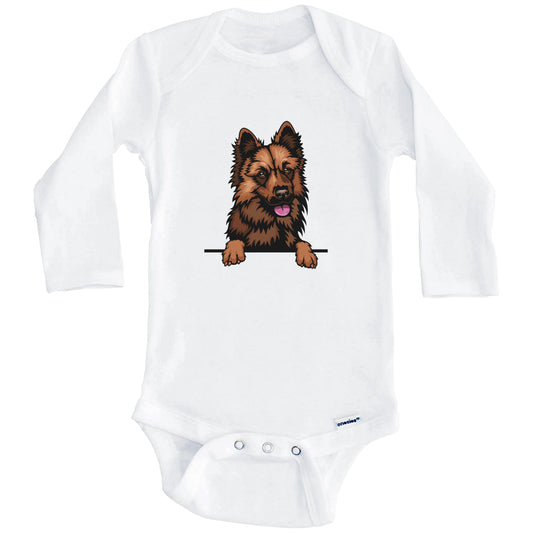Harzer Fox Dog Breed Cute One Piece Baby Bodysuit (Long Sleeves)
