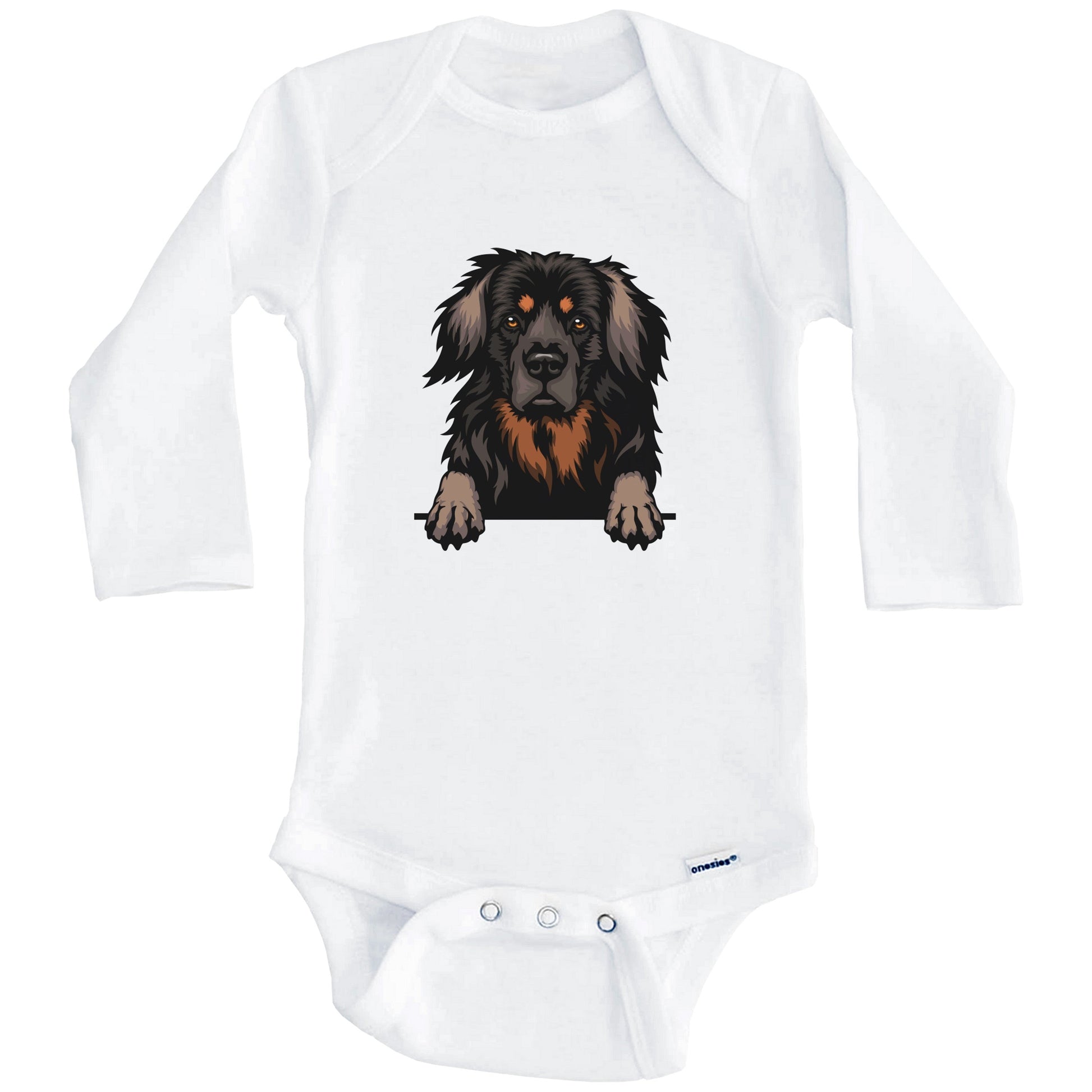 Hovawart Dog Breed Cute One Piece Baby Bodysuit (Long Sleeves)