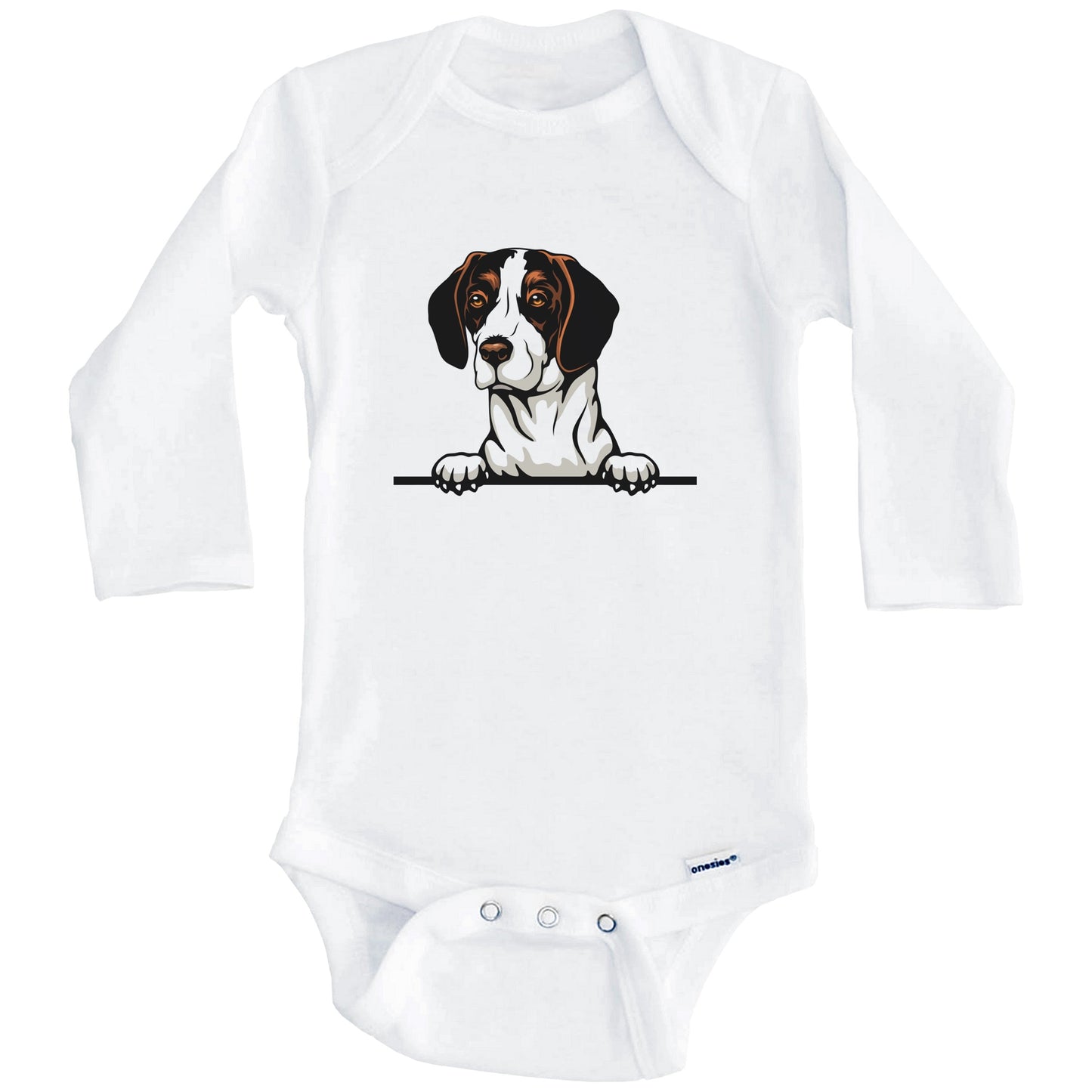 Istrian Hound Dog Breed Cute One Piece Baby Bodysuit (Long Sleeves)