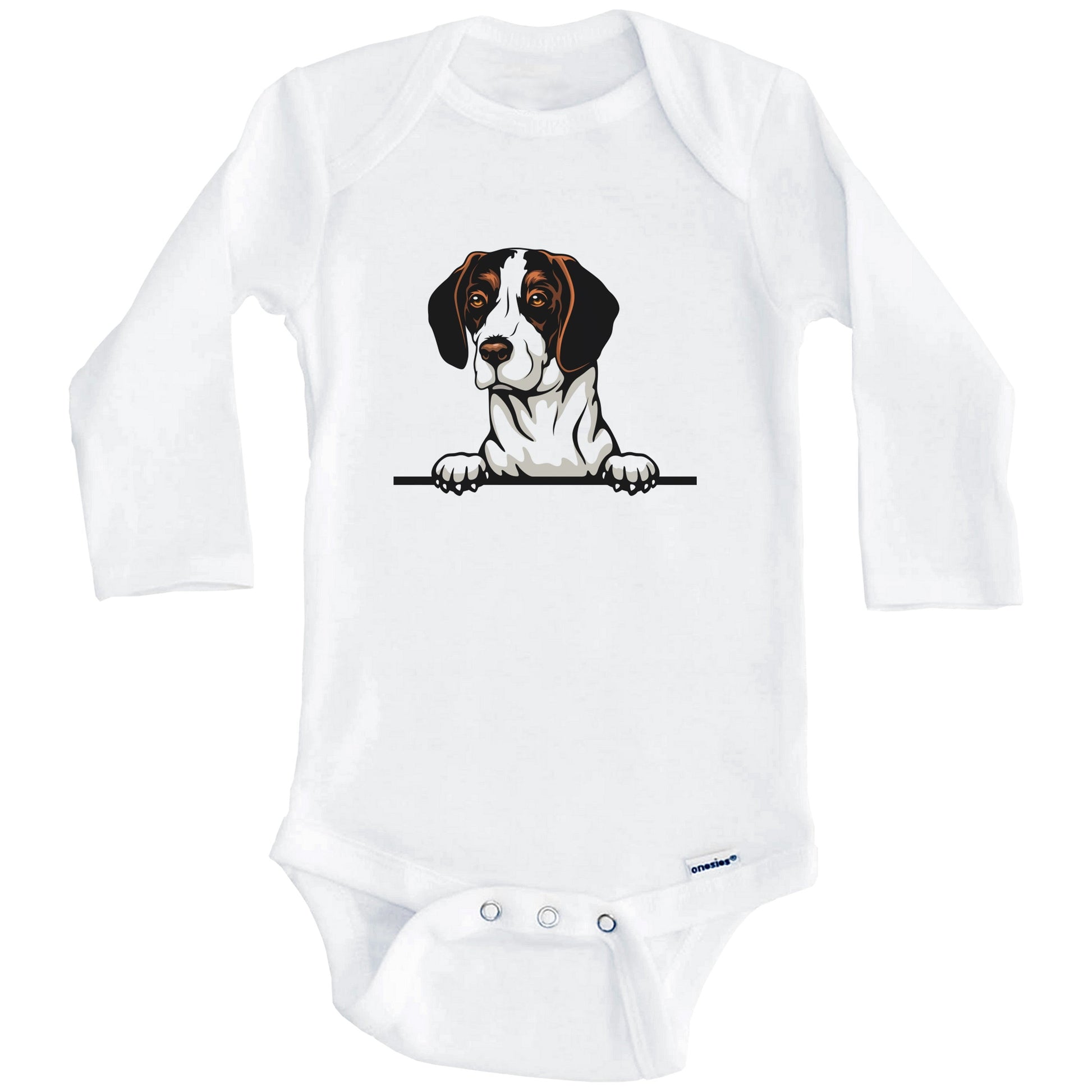 Istrian Hound Dog Breed Cute One Piece Baby Bodysuit (Long Sleeves)