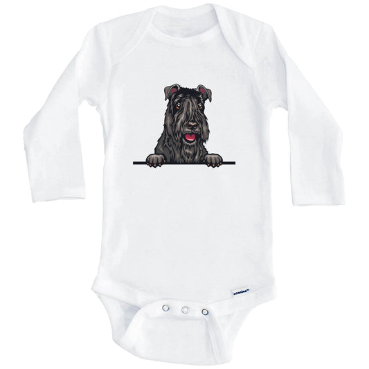 Kerry Blue Terrier Dog Breed Cute One Piece Baby Bodysuit (Long Sleeves)