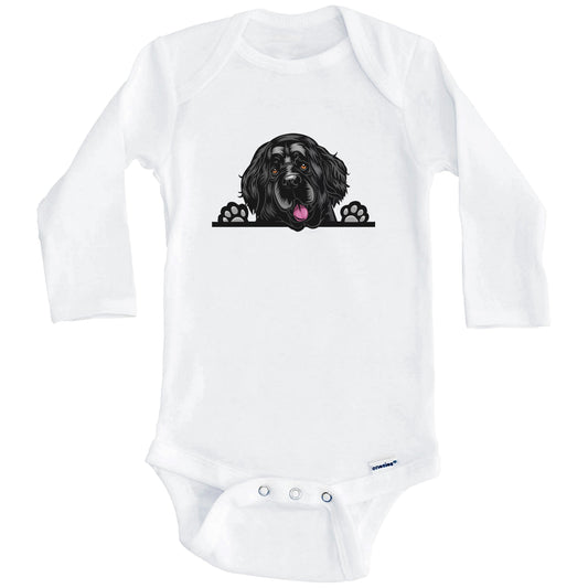 Newfoundland Dog Breed Cute One Piece Baby Bodysuit (Long Sleeves)