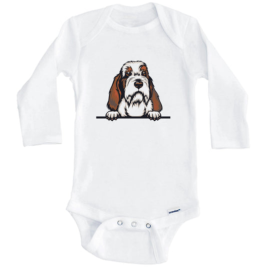 Petit Basset Griffon Vendeen Dog Breed Cute One Piece Baby Bodysuit (Long Sleeves)