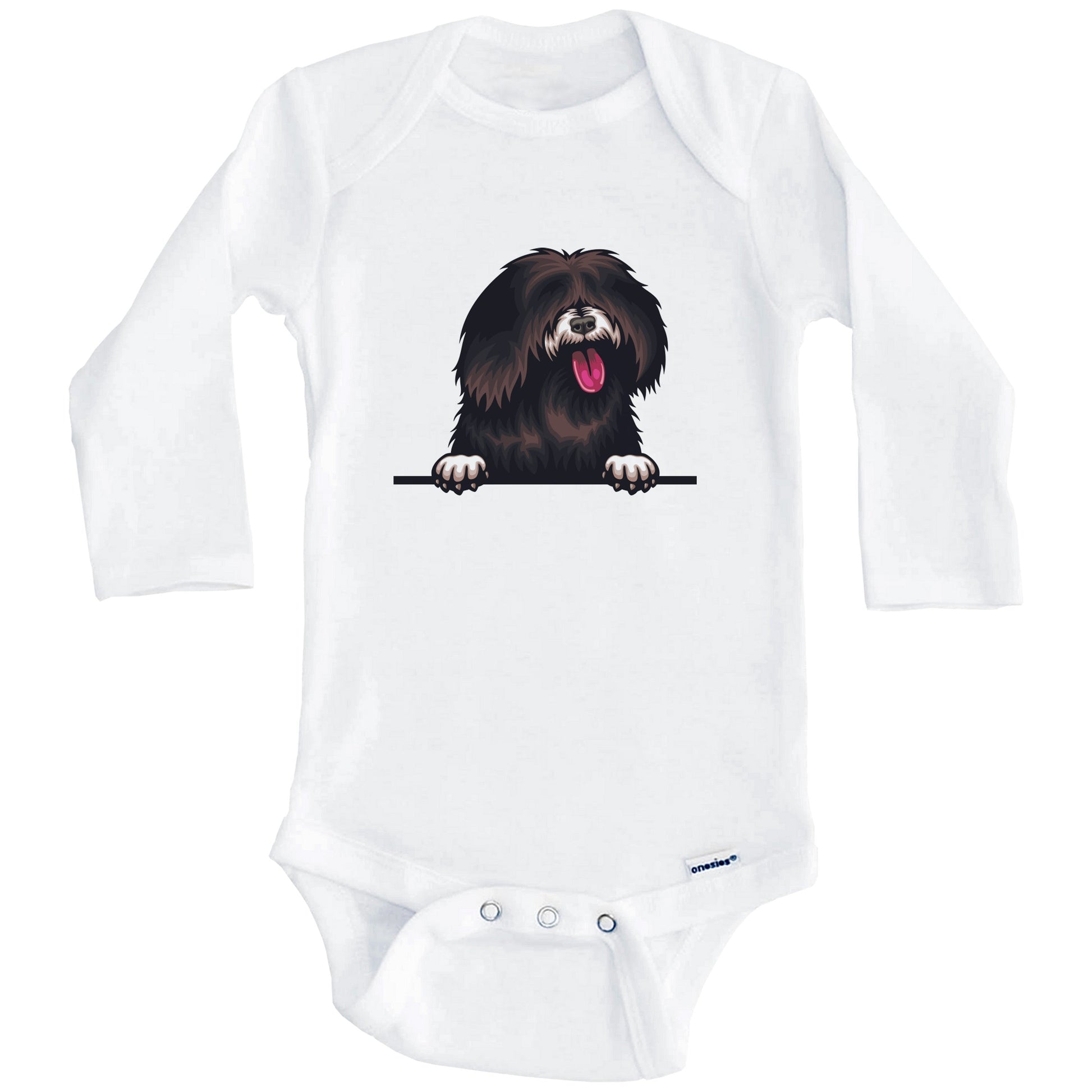 Tibetan Terrier Dog Breed Cute One Piece Baby Bodysuit (Long Sleeves)