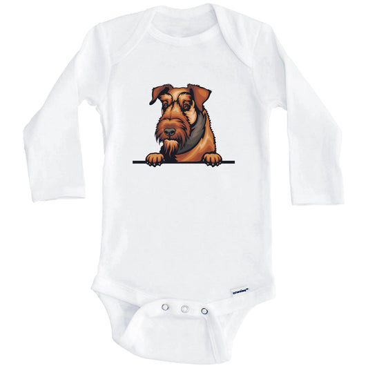 Velshterer Dog Breed Cute One Piece Baby Bodysuit (Long Sleeves)