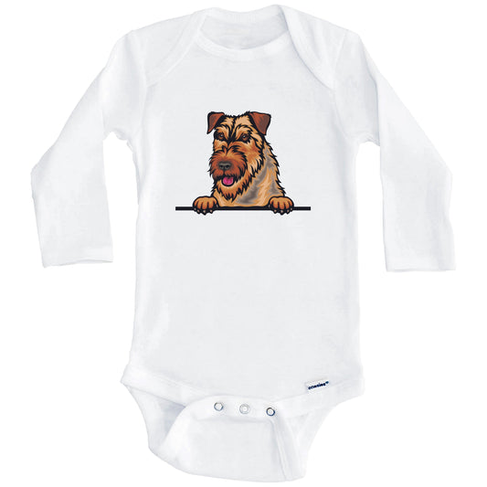Wales Terrier Dog Breed Cute One Piece Baby Bodysuit (Long Sleeves)