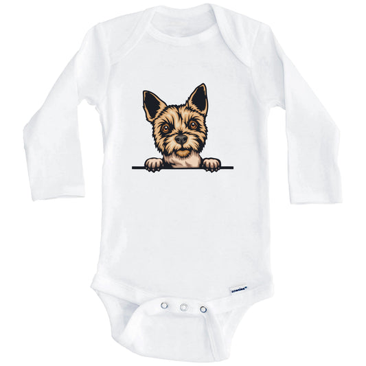 Yorkshire Terrier Dog Breed Cute One Piece Baby Bodysuit v4 (Long Sleeves)