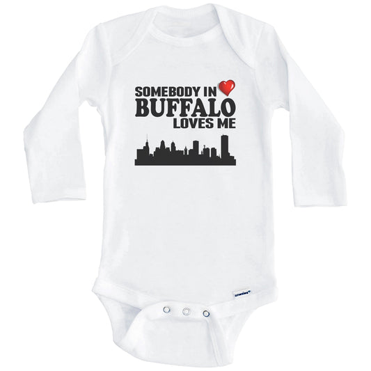 Somebody In Buffalo Loves Me Baby Onesie (Long Sleeves)