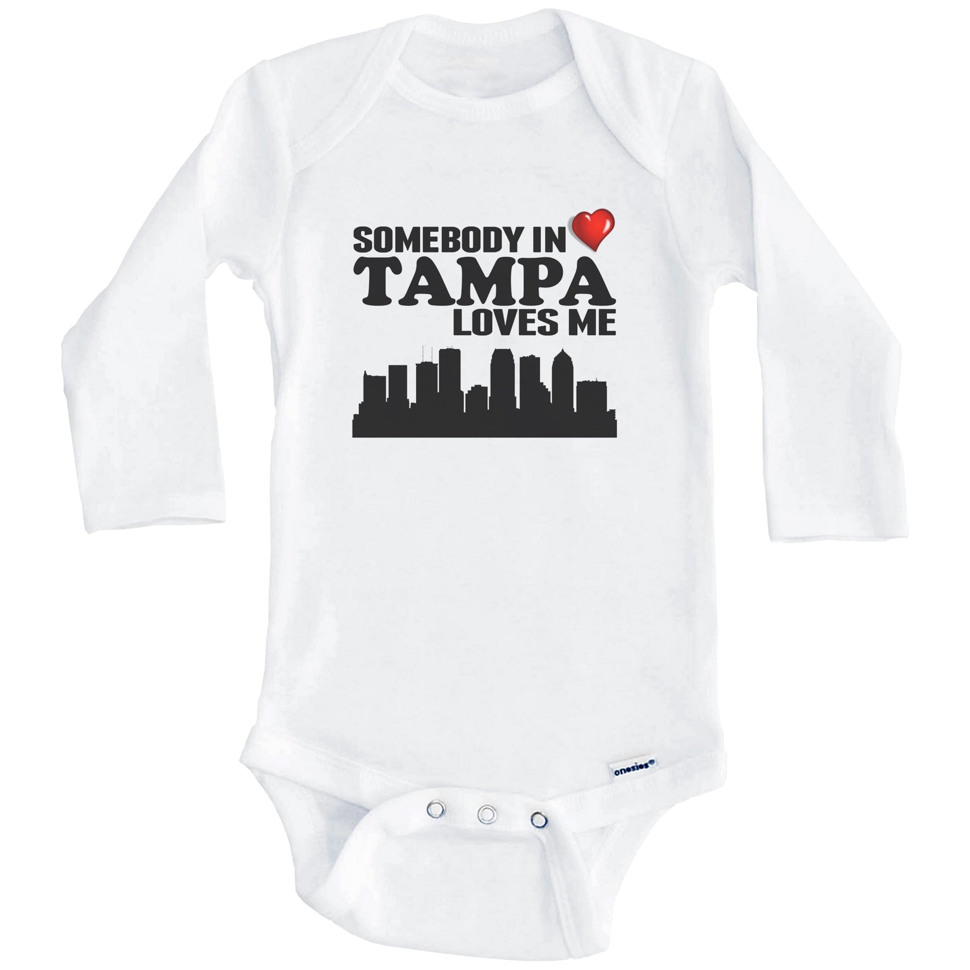 Somebody In Tampa Loves Me Baby Onesie (Long Sleeves)