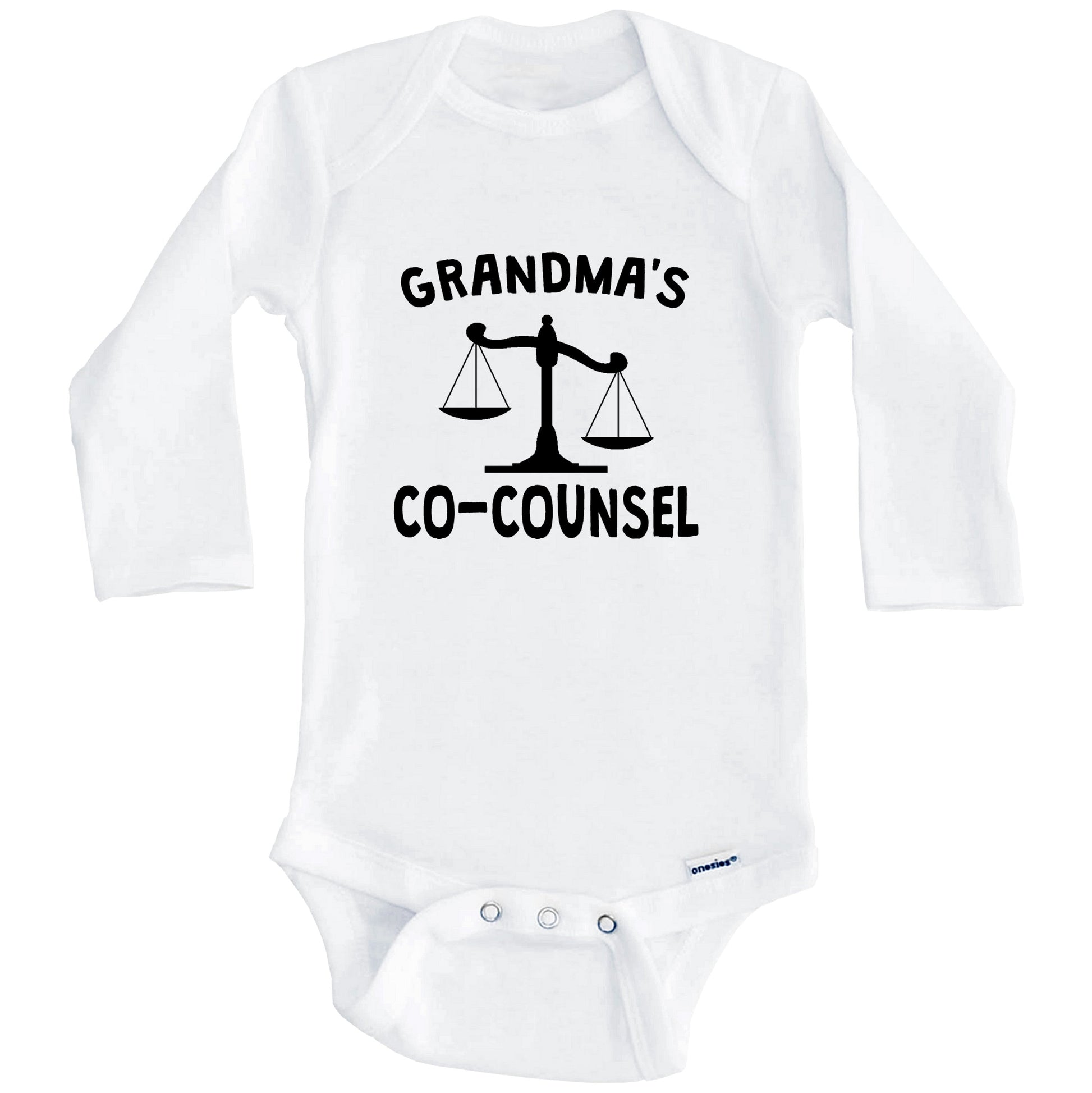 Grandma's Co-Counsel Funny Baby Onesie For Grandchild Of Lawyer (Long Sleeves)