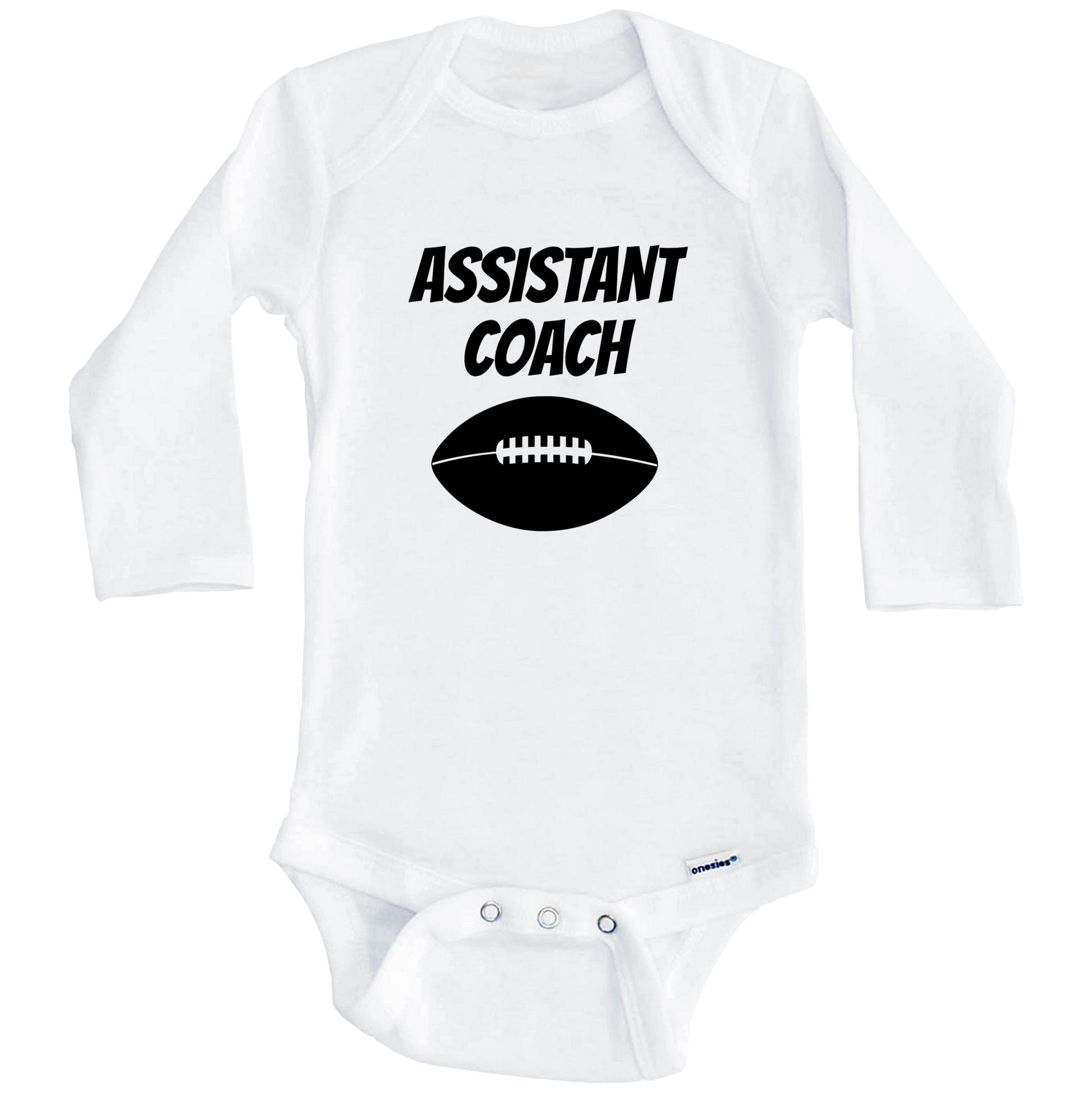 Assistant Coach Funny Baby Onesie For Football Coach's Son Or Daughter (Long Sleeves)