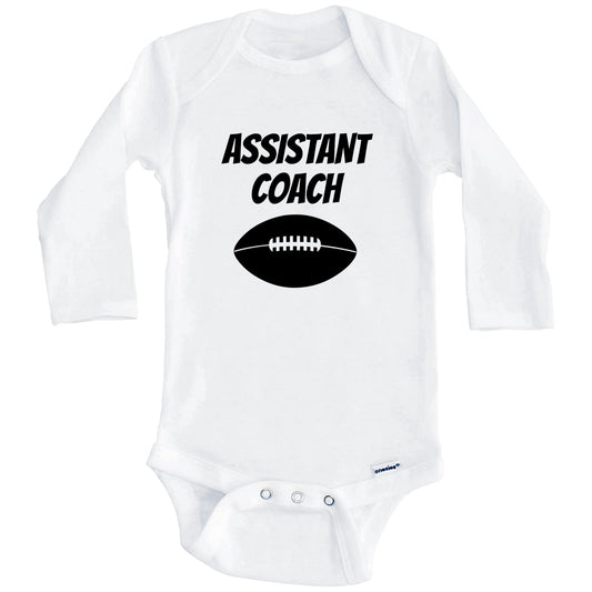 Assistant Coach Funny Baby Onesie For Football Coach's Son Or Daughter (Long Sleeves)