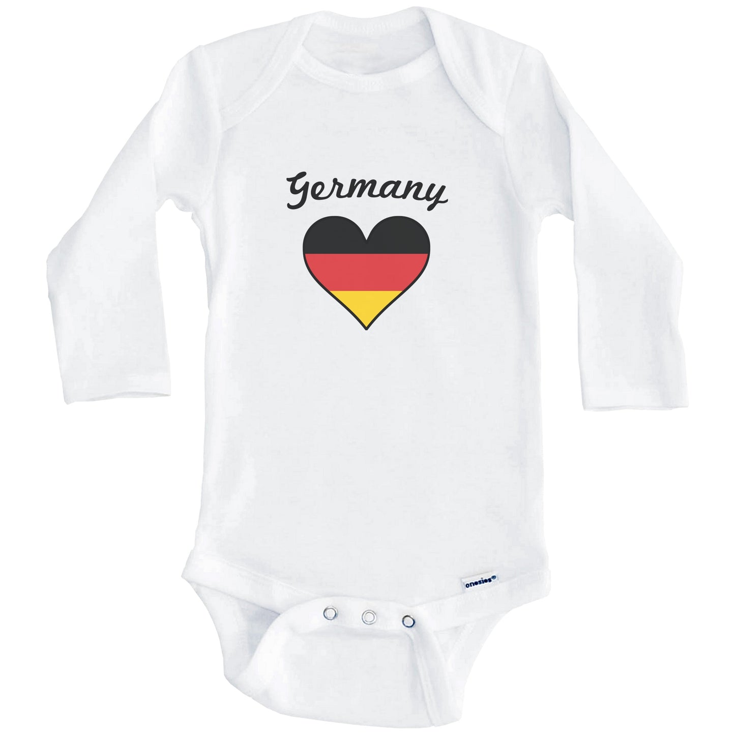German Flag Heart Baby Onesie (Long Sleeves)