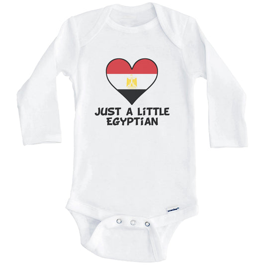 Just A Little Egyptian Onesie - Funny Egypt Flag Baby Bodysuit (Long Sleeves)