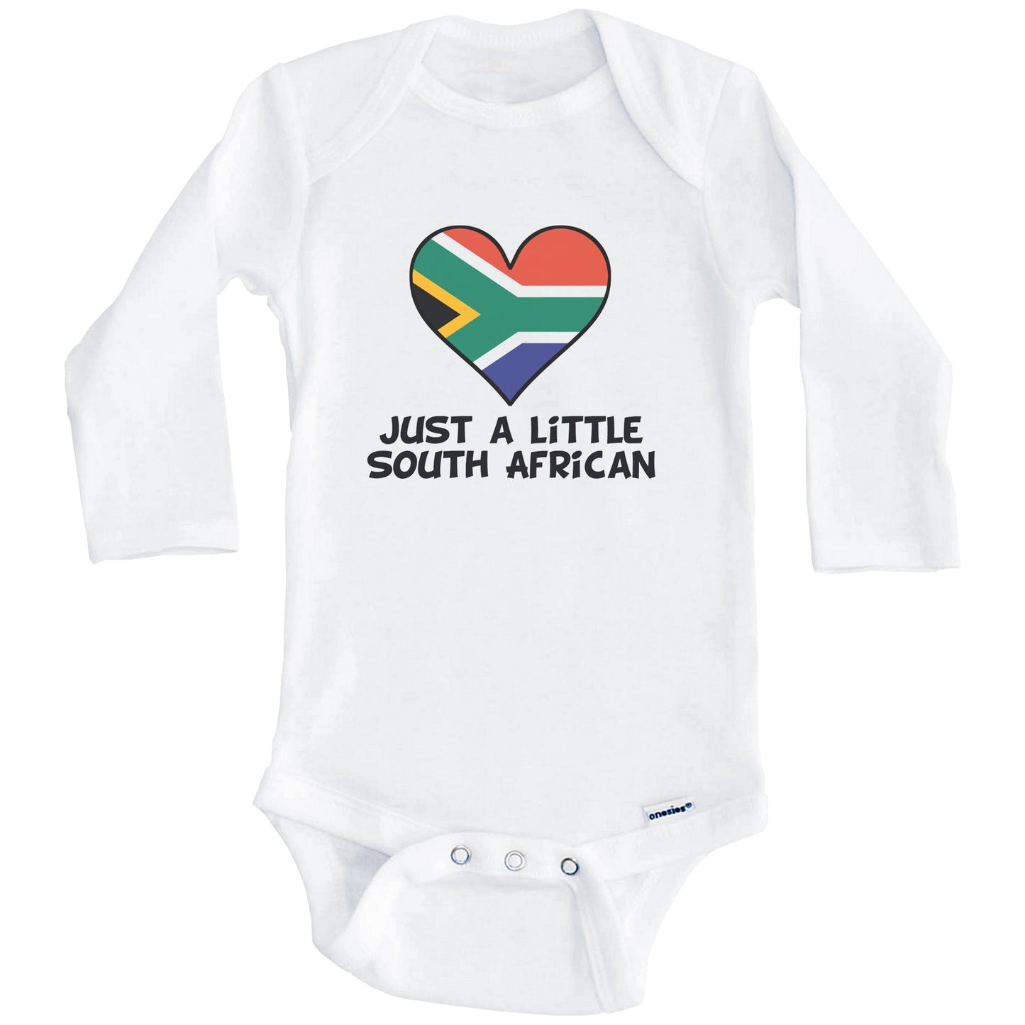 Just A Little South African Onesie - Funny South Africa Flag Baby Bodysuit (Long Sleeves)