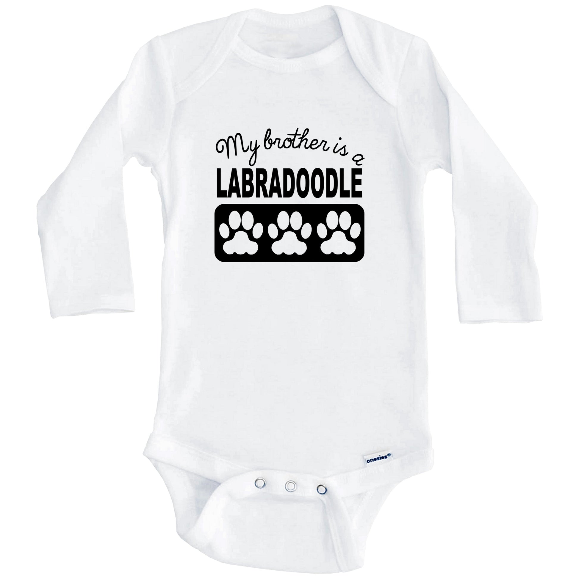 My Brother Is A Labradoodle Baby Onesie (Long Sleeves)