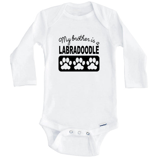 My Brother Is A Labradoodle Baby Onesie (Long Sleeves)