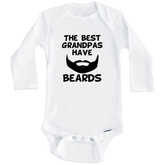 The Best Grandpas Have Beards Baby Onesie (Long Sleeves)